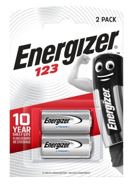 Energizer CR123A Μπαταρία Λιθίου 3V, 2 Τεμάχια