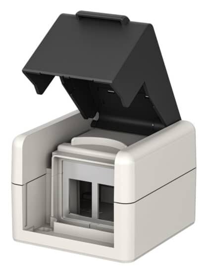 GOOBAY Κυτίο Εξωτερικού Χώρου 2x Keystone Modules 79169, IP44, Λευκό/Μαύρο