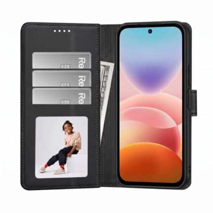 Μαύρη θήκη βιβλίο Tech-Protect Wallet για Xiaomi Redmi 17 4G