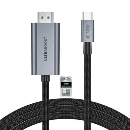 Tech-Protect UltraBoost Καλώδιο USB-C σε HDMI 2.1, 8K 60Hz, 200cm, Iron Grey