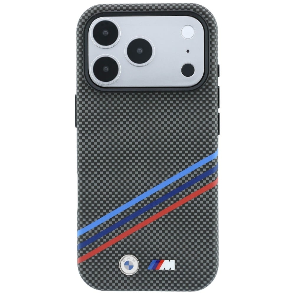 BMW M Quadrille θήκη Kevlar Print Tricolor Lines & Metal Logo MagSafe για iPhone 18 Pro Max / 17 Pro - Image 3