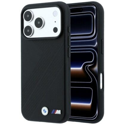 BMW M Tire Track Blue Line - θήκη για Apple iPhone 17 Pro Max - Μαύρο
