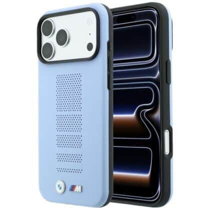 BMW M Blue Perfo Metal Logo MagSafe - θήκη για Apple iPhone 18 Pro / 17 Pro - Μπλε