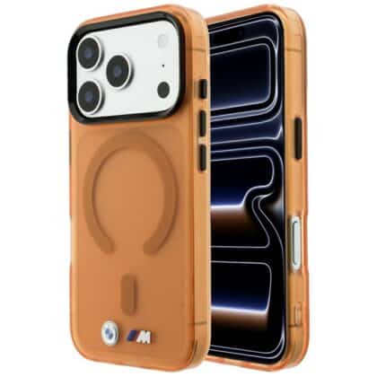 BMW M IML Frosted Metal Logo & Trims - θήκη για Apple iPhone 17 Pro - Πορτοκαλί
