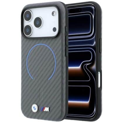 BMW M Carbon Printed Ringl - θήκη για Apple iPhone 18 Pro / 17 Pro - Γκρι