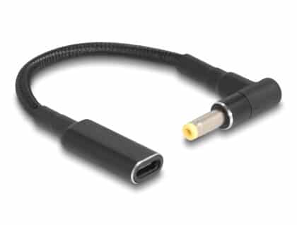 Powertech CAB-UC073 Αντάπτορας Τροφοδοσίας Laptop USB-C σε HP 4.8x1.7mm, Μαύρος