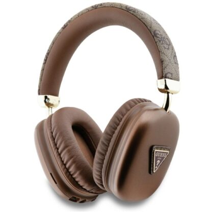 Guess Triangle Logo Ακουστικά Over-Ear Bluetooth 5.3 4G, Καφέ