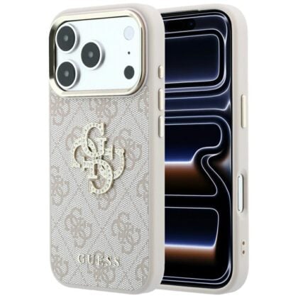 Guess Θήκη 4G & Big Strass Logo για iPhone 18 Pro / iPhone 17 Pro Ροζ