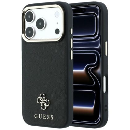 Guess Saffiano Small 4G & Classic Logo MagSafe - θήκη για Apple iPhone 18 Pro Max / 17 Pro Max - Μαύρο