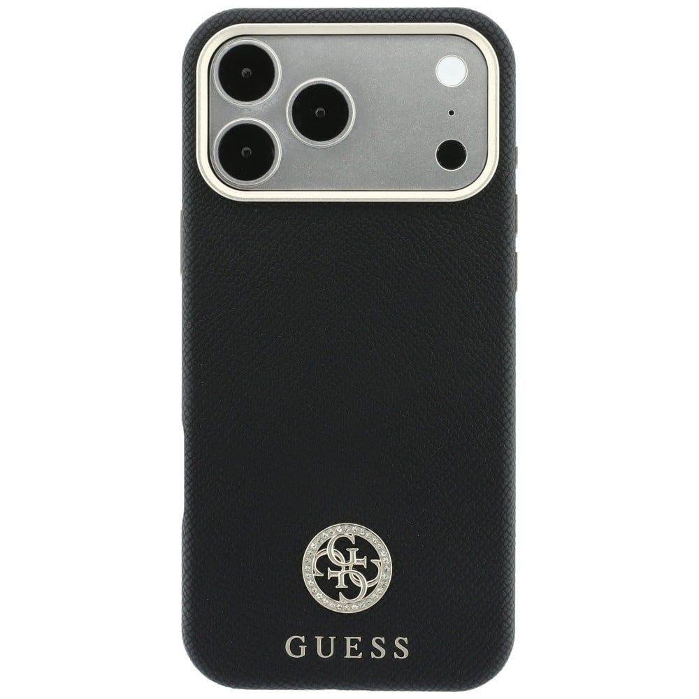 Guess Grained Round Strass Logo MagSafe - θήκη για Apple iPhone 18 Pro Max / 17 - Μαύρο - Image 3