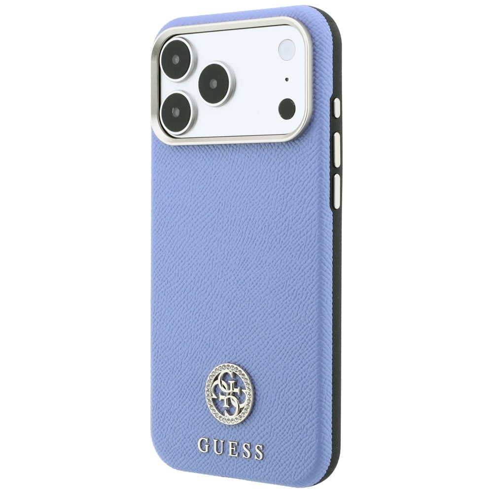 Guess Grained Round Strass Logo MagSafe - θήκη για Apple iPhone 18 Pro Max / 17 - Μπλε - Image 2
