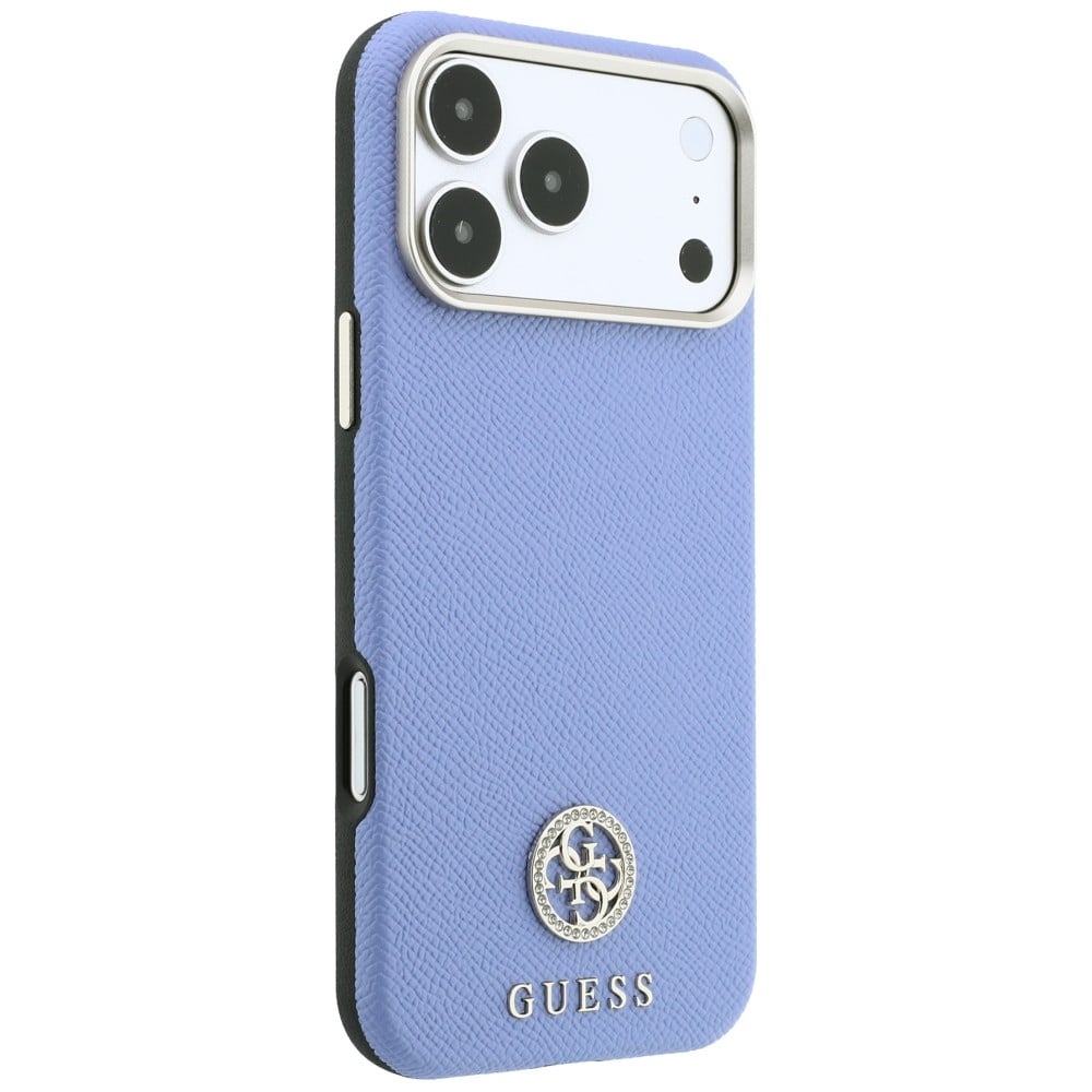 Guess Grained Round Strass Logo MagSafe - θήκη για Apple iPhone 18 Pro Max / 17 - Μπλε - Image 4