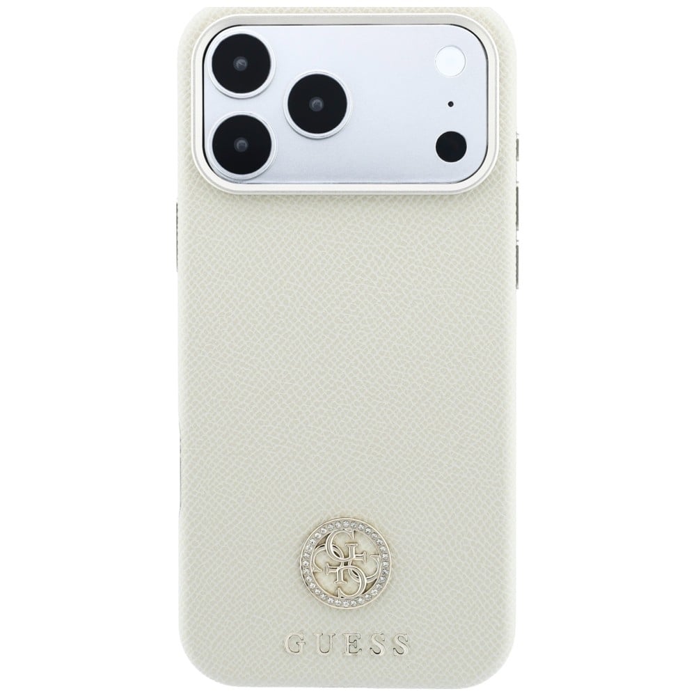Guess Grained Round Strass Logo MagSafe - θήκη για Apple iPhone 18 Pro / 17 - Μπεζ - Image 3