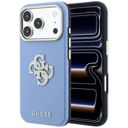 Guess Smooth & Big Strass Logo - θήκη για Apple iPhone 18 Pro Max / 17 Pro Max - Μπλε