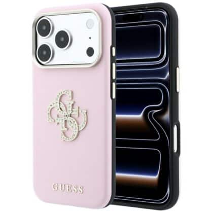 Guess Smooth & Big Strass Logo - θήκη για Apple iPhone 18 Pro Max / 17 Pro Max - Ροζ