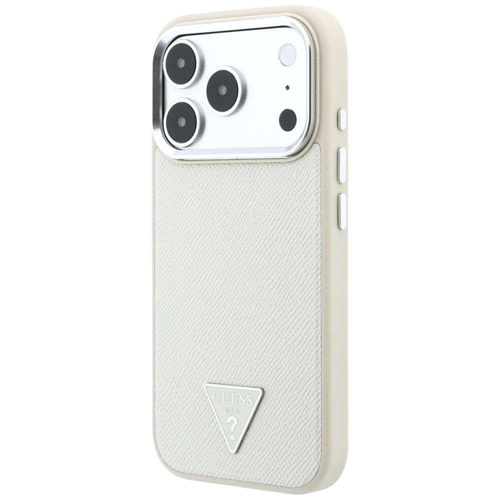 Guess Grained Triangle Logo MagSafe - θήκη για Apple iPhone 18 Pro / 17 - Μπεζ - Image 2