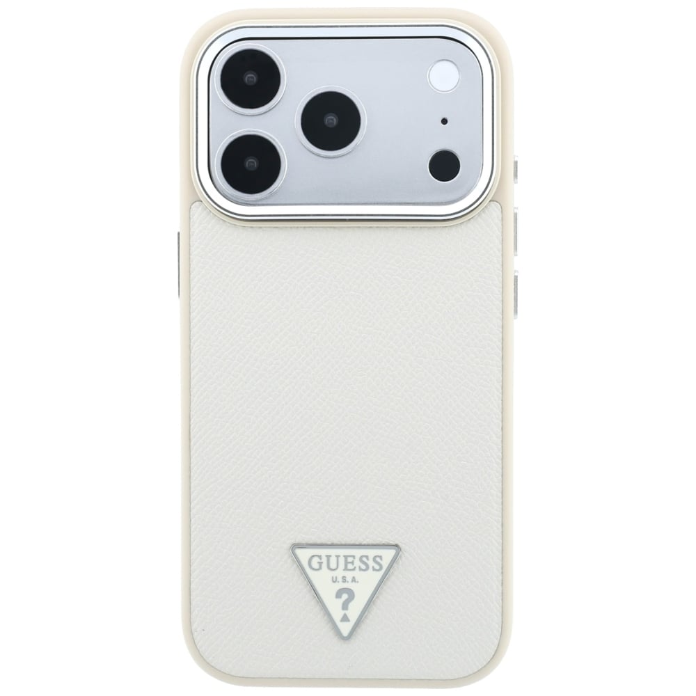 Guess Grained Triangle Logo MagSafe - θήκη για Apple iPhone 18 Pro Max / 17 - Μπεζ - Image 3