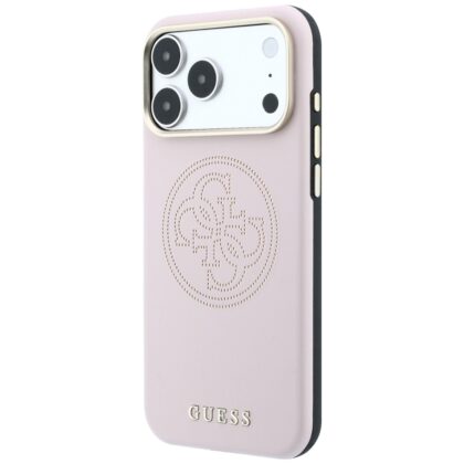 Ροζ θήκη Guess Perforated 4G MagSafe για Apple iPhone 18 Pro Max