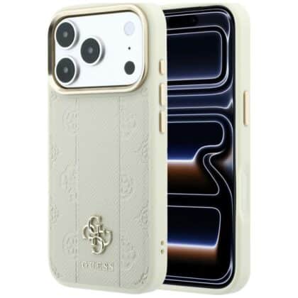 Guess Guess Stripe Peony 4G Logo - θήκη για Apple iPhone 18 Pro / 17 Pro - Μπεζ