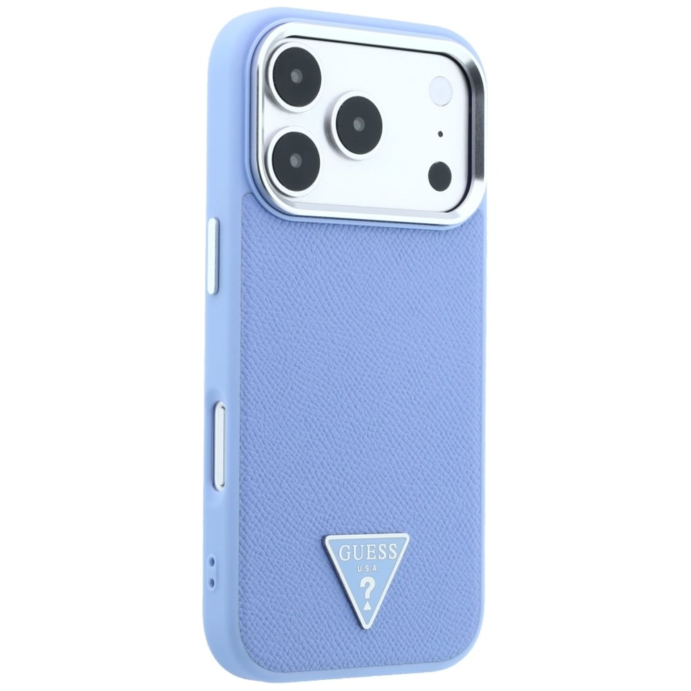 Guess Grained Triangle Logo MagSafe - θήκη για Apple iPhone 18 Pro Max / 17 - Μπλε - Image 4