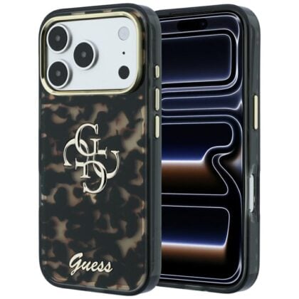 Guess IML 4G Script Metal - θήκη για Apple iPhone 18 Pro Max / 17 Pro Max - Μαύρο