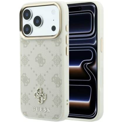 Guess Peony 4G Small Logo - θήκη για Apple iPhone 18 Pro Max / 17 Pro Max - Μπεζ