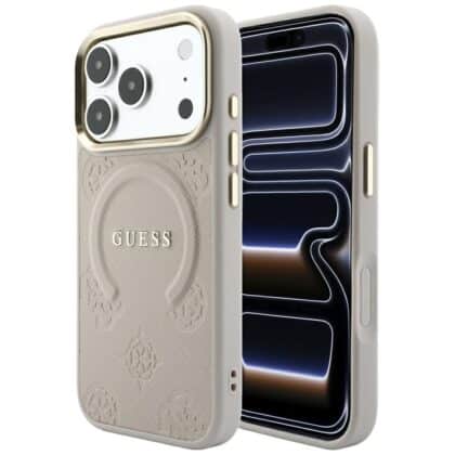 Guess Saffiano Peony & Ring - θήκη για Apple iPhone 18 Pro Max / 17 Pro Max - Ροζ