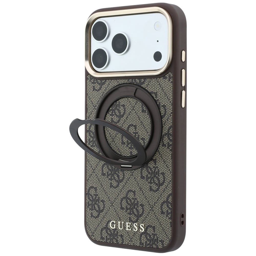 Guess Ring Stand 360 4G Classic Logo - θήκη για Apple iPhone 18 Pro / 17 - Καφέ - Image 2