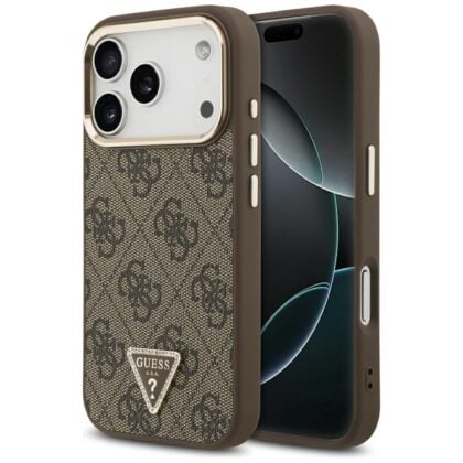 Guess Guess 4G Triangle Logo MagSafe - θήκη για Apple iPhone 18 Pro / 17 Pro - Καφέ