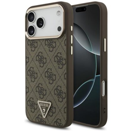 Guess Guess 4G Triangle Logo MagSafe - θήκη για Apple iPhone 18 Pro Max / 17 Pro Max - Καφέ