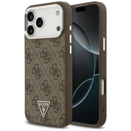 Guess Guess 4G Triangle Logo MagSafe - θήκη για Apple iPhone 18 Pro Max / 17 Pro Max - Καφέ