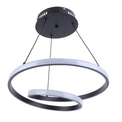 Powertech HLL-0154 Φωτιστικό Οροφής LED, 25W, 4000K, Διάμετρος 40cm, Μήκος 1m, Μαύρο