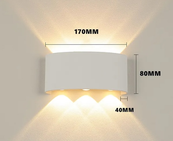 POWERTECH φωτιστικό τοίχου LED HLL-0160 6W 4000K 510lm IP65 λευκό - Image 4