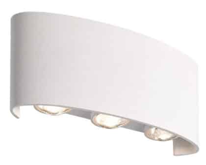 Powertech HLL-0160 Φωτιστικό Τοίχου LED 6W 4000K 510lm IP65, Λευκό