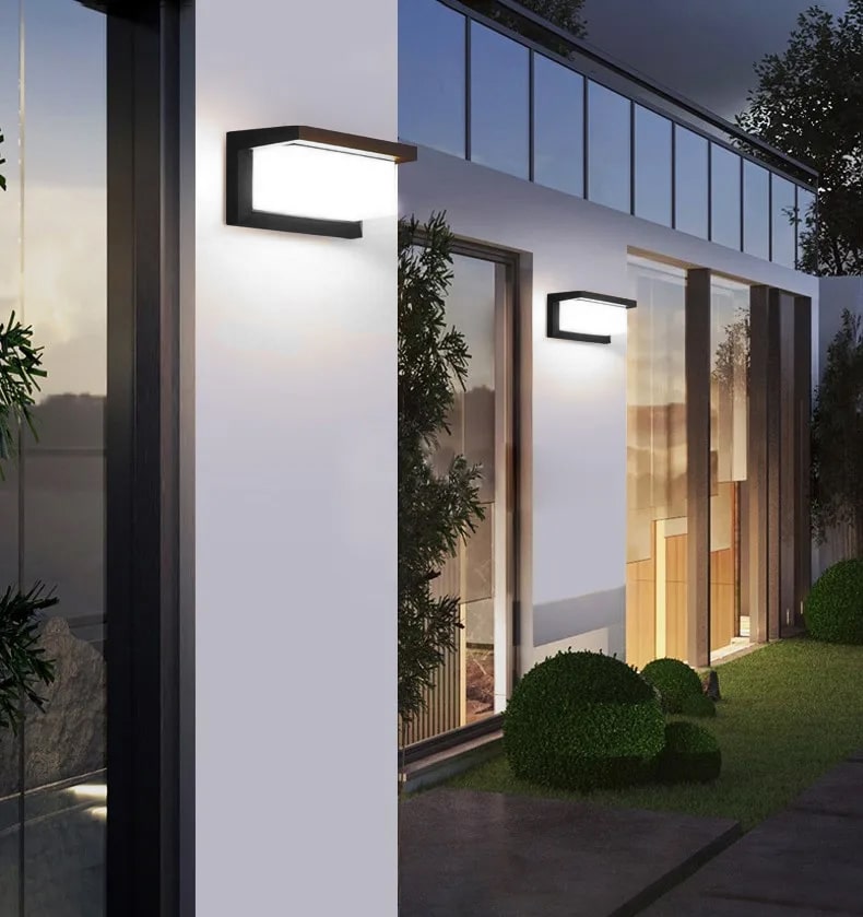 POWERTECH φωτιστικό τοίχου LED HLL-0165 12W 4000K 960lm IP65 μεταλλικό μαύρο - Image 2