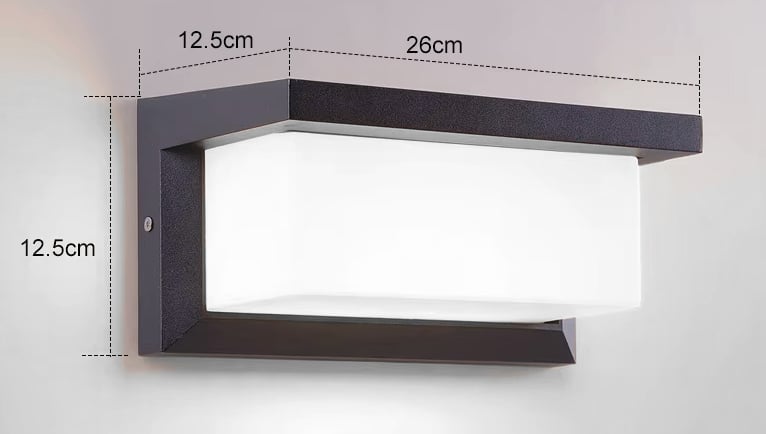 POWERTECH φωτιστικό τοίχου LED HLL-0165 12W 4000K 960lm IP65 μεταλλικό μαύρο - Image 3