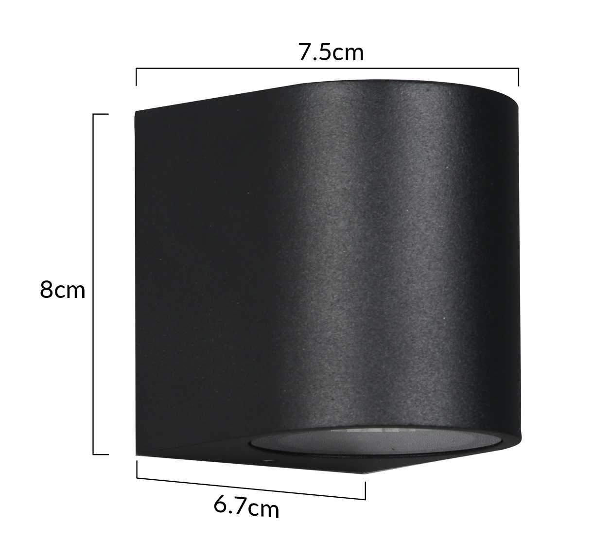 POWERTECH HLL-0187 φωτιστικό τοίχου για λάμπα GU10 μεταλλικό IP65 μαύρο - Image 5