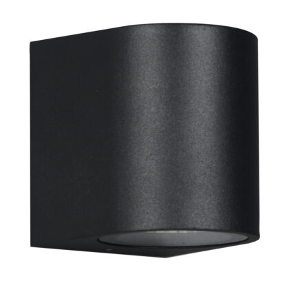 Powertech HLL-0187 Φωτιστικό Τοίχου για Λάμπα GU10, Μεταλλικό, IP65, Μαύρο