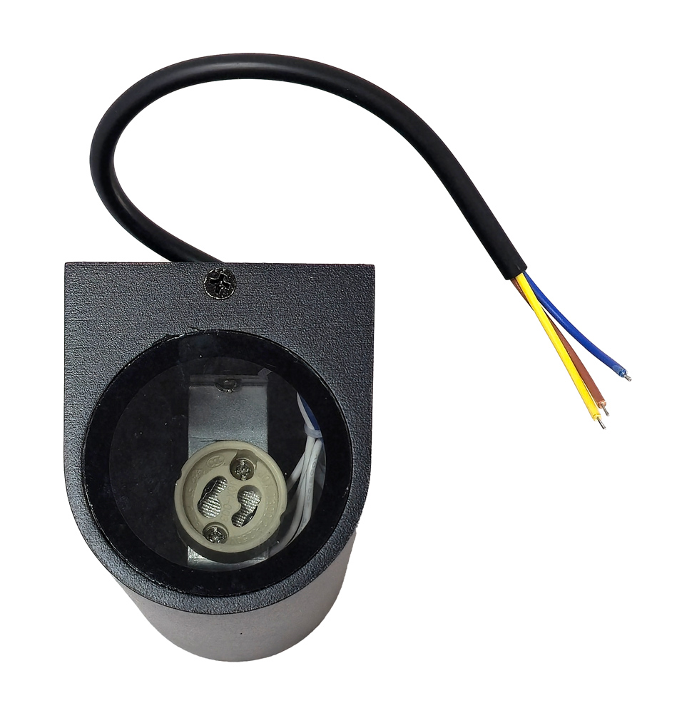 POWERTECH φωτιστικό τοίχου HLL-0188 για 2x GU10, μεταλλικό, IP65, μαύρο - Image 3