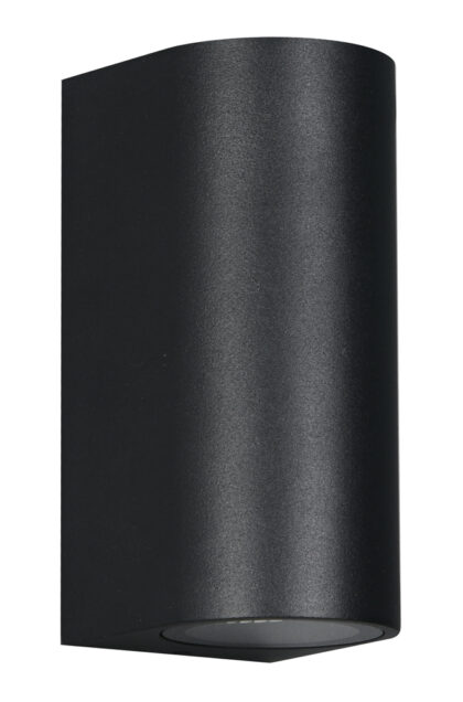 Powertech HLL-0188 Φωτιστικό Τοίχου για 2x GU10, Μεταλλικό, IP65, Μαύρο