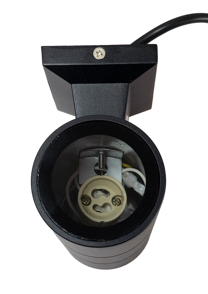 POWERTECH φωτιστικό τοίχου HLL-0190 μεταλλικό για 2x GU10 λάμπες IP65 μαύρο - Image 3