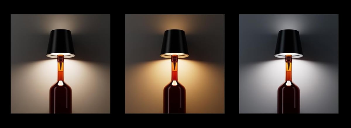 POWERTECH φωτιστικό LED για μπουκάλι HLL-0197 ρυθμιζόμενο επαναφορτιζόμενο μαύρο - Image 2