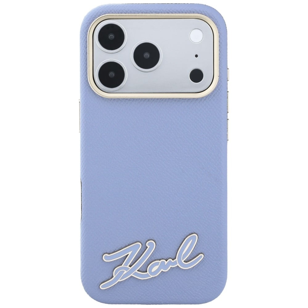 Karl Lagerfeld Grained με Λογότυπο από Ρητίνη MagSafe - θήκη για Apple iPhone 18 Pro / 17 - Μπλε - Image 3