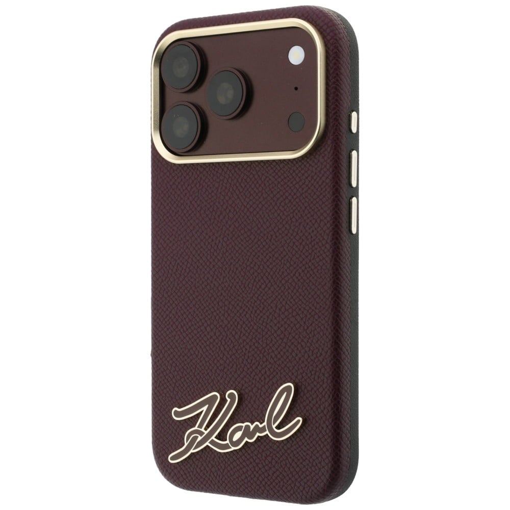 Karl Lagerfeld Vintage με Λογότυπο Ρητίνης MagSafe - θήκη για Apple iPhone 18 Pro / 17 - Μπορντώ - Image 2