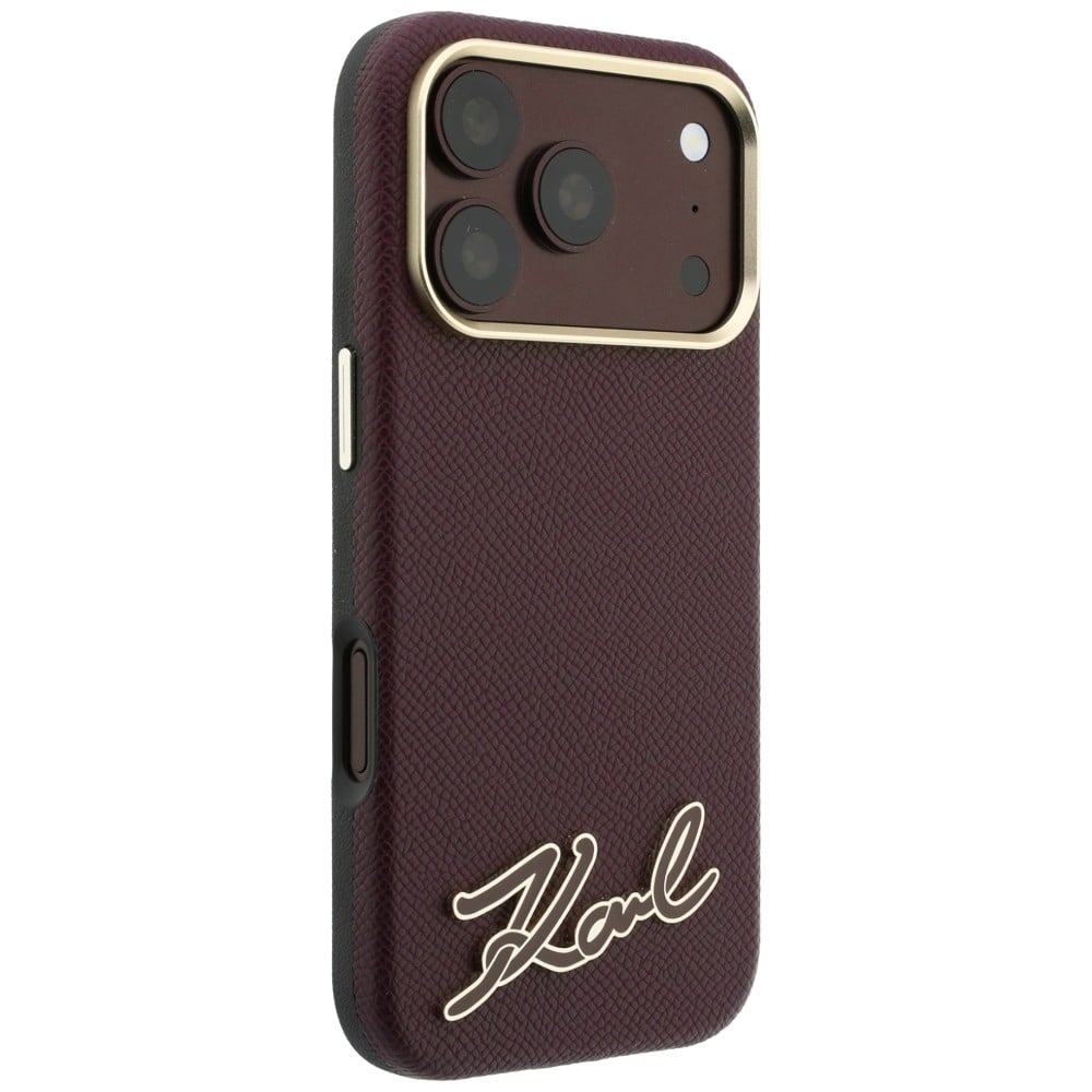 Karl Lagerfeld Vintage με Λογότυπο Ρητίνης MagSafe - θήκη για Apple iPhone 18 Pro / 17 - Μπορντώ - Image 4