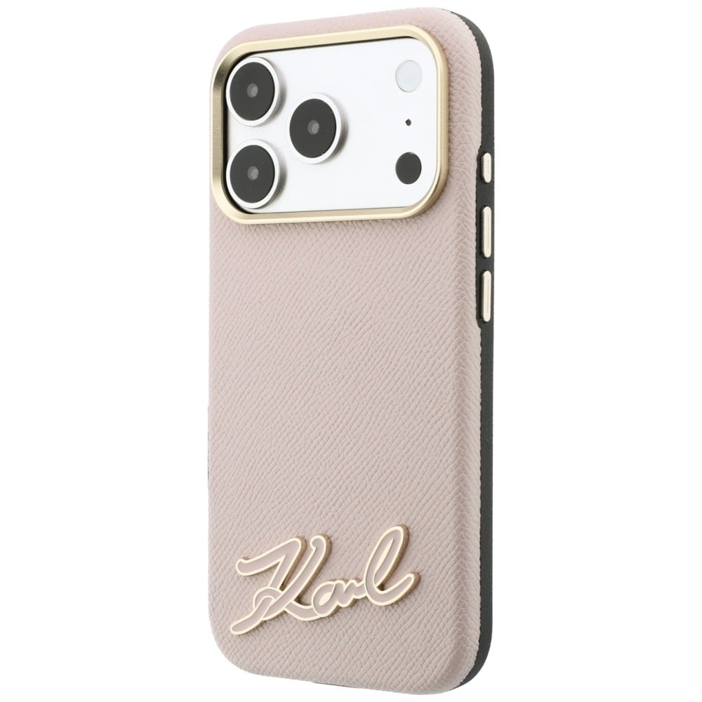 Karl Lagerfeld Grained με Λογότυπο Resin MagSafe - θήκη για Apple iPhone 18 Pro / 17 - Ροζ - Image 2