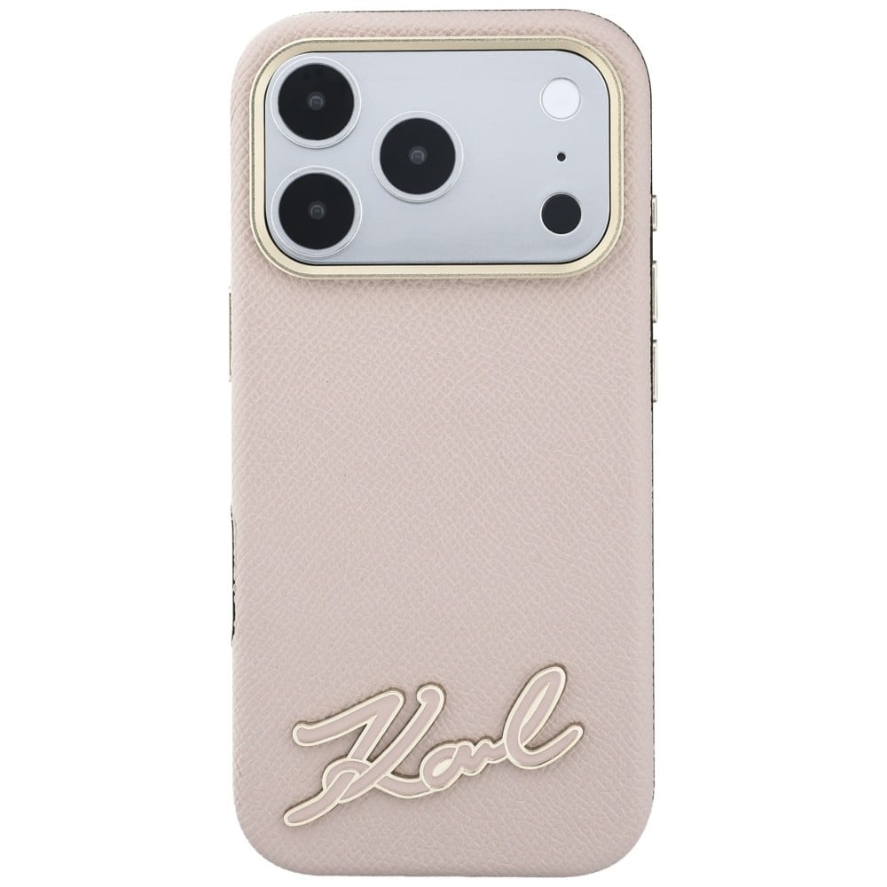 Karl Lagerfeld Grained με Λογότυπο Resin MagSafe - θήκη για Apple iPhone 18 Pro / 17 - Ροζ - Image 3