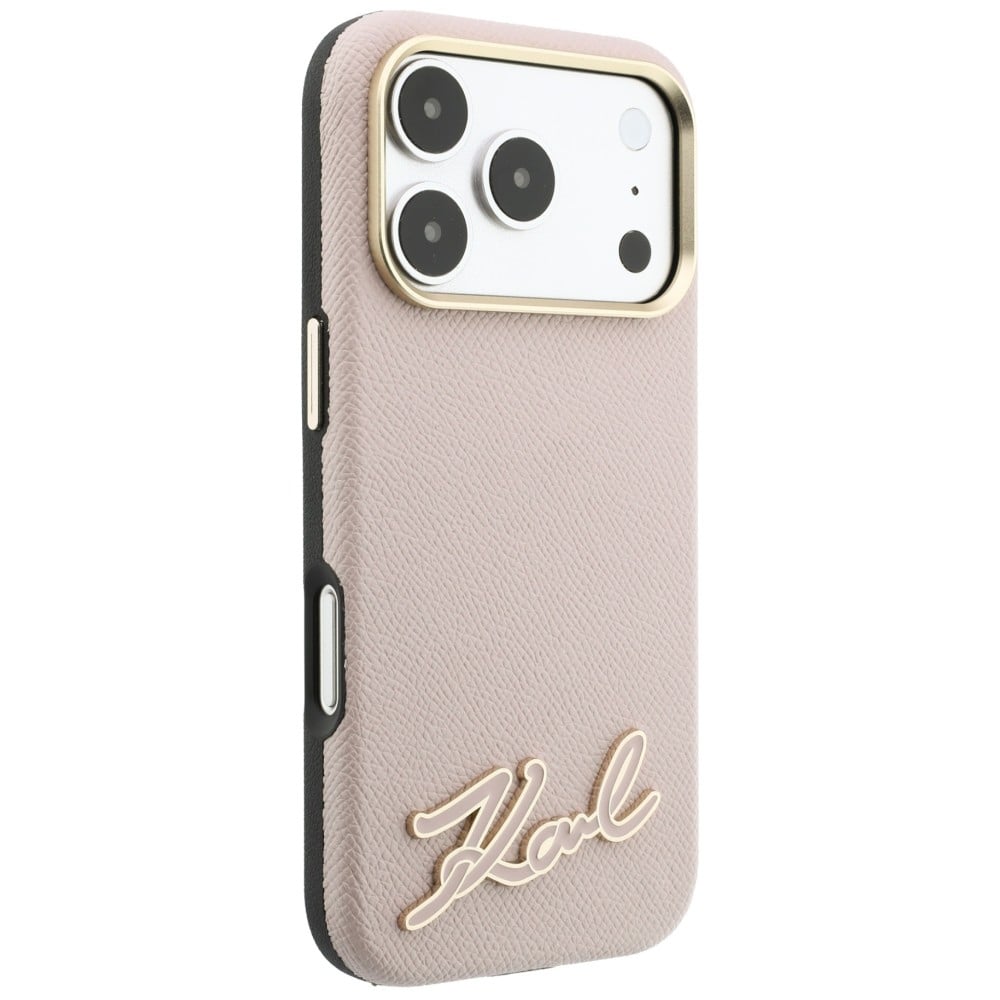 Karl Lagerfeld Grained με Λογότυπο Resin MagSafe - θήκη για Apple iPhone 18 Pro / 17 - Ροζ - Image 4