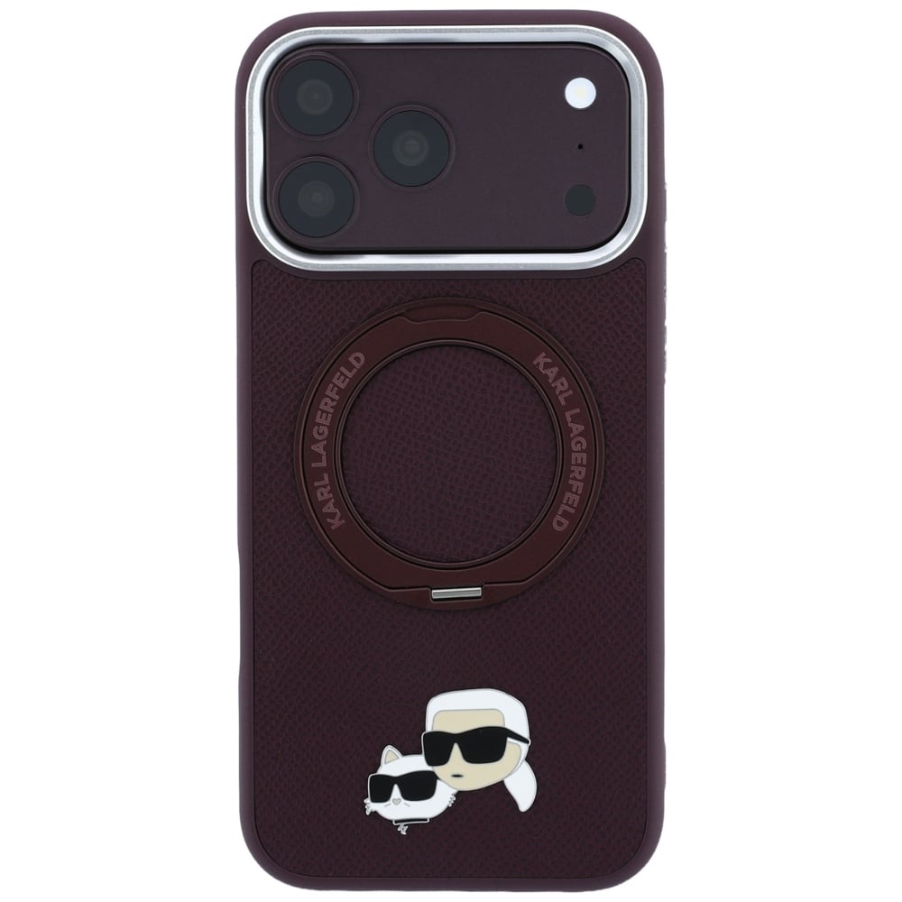 Karl Lagerfeld Karl Lagerfeld με Ροζέτα Stand 360 Karl & Choupette - θήκη για Apple iPhone 18 Pro / 17 - Μπορντό - Image 3