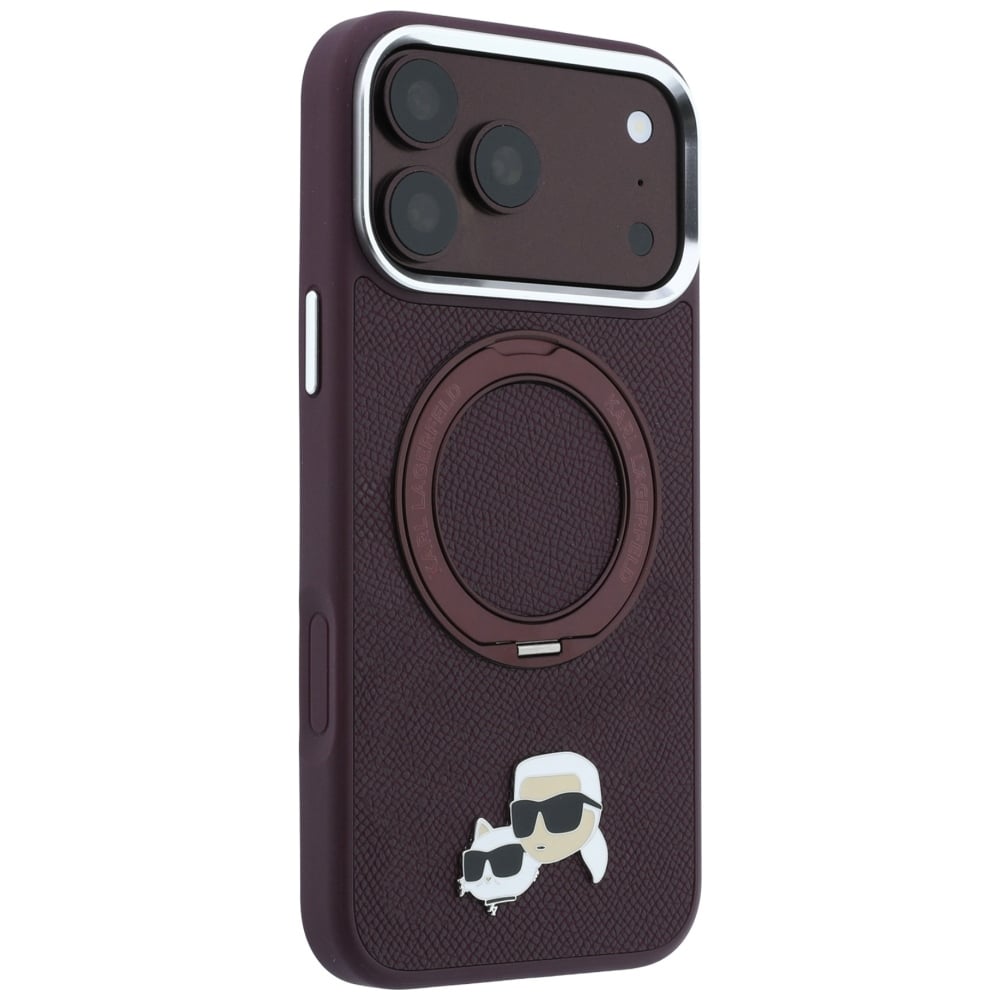 Karl Lagerfeld Karl Lagerfeld με Ροζέτα Stand 360 Karl & Choupette - θήκη για Apple iPhone 18 Pro / 17 - Μπορντό - Image 4